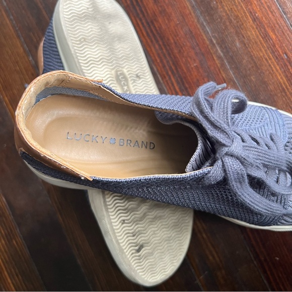 Lucky Brand Luika Sneakers Cream and Tan Lace Up Size 8 - Picture 8 of 8